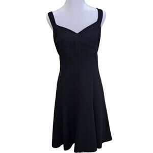 CHAPS A-Line Dress Black Sleeveless Sweetheart Neckline Vintage Women's Size 4